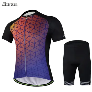 

Aogda 2019 Pro Cycling Clothing Ropa Cclismo Summer Men Cycling Jersey Set Breathable Quick Dry Bike uniform Bicycle Wear