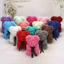 25cm Artificial Bear of Roses Multicolor Foam Rose Teddy Bear Girlfriend Valentines Day Gift Birthday Party Decoration 25cm Artificial Bear of Roses Multicolor Foam Rose Teddy Bear Girlfriend Valentines Day Gift Birthday Party Decoration