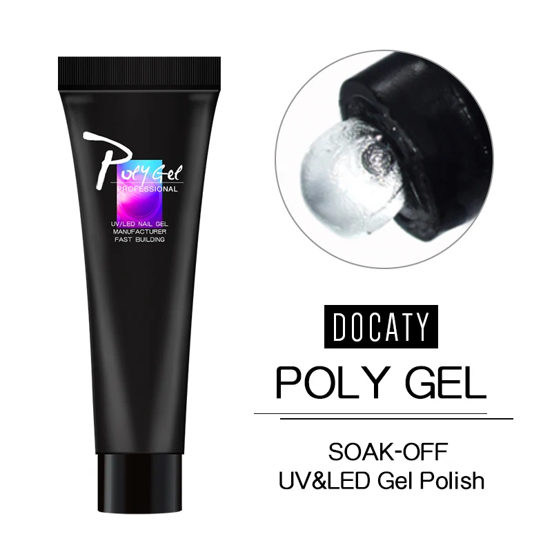 

Docaty New 11g Poly Gel Nail Extension Crystal Finger Uv Led Permanent Enamels Gel Nail Camouflage Hard Gel Varnishes Builder
