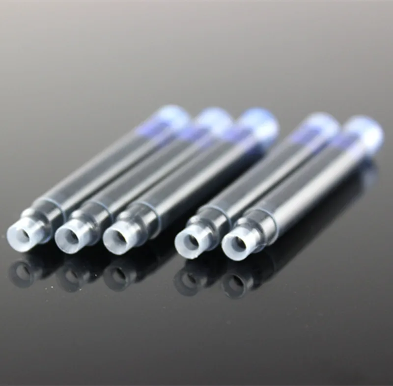 

Wholesale Price 30PCS Disposable Blue Fountain Pen Ink Cartridge Refills Length Fountain Pen Ink Cartridge Refills