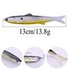 Proleurre 1Pcs 13cm 12.7g Soft Fishing Lure Aluminum Inside Curved Available Artificial Fishing Soft Bait Fake Fish Lures YR-183 ► Photo 2/6