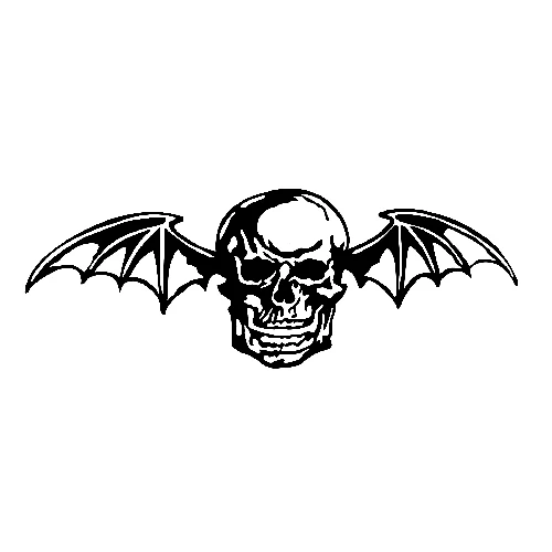 20 см в ширину Avenged Sevenfold Череп Крылья вырезанные виниловые наклейки для автомобиля L100