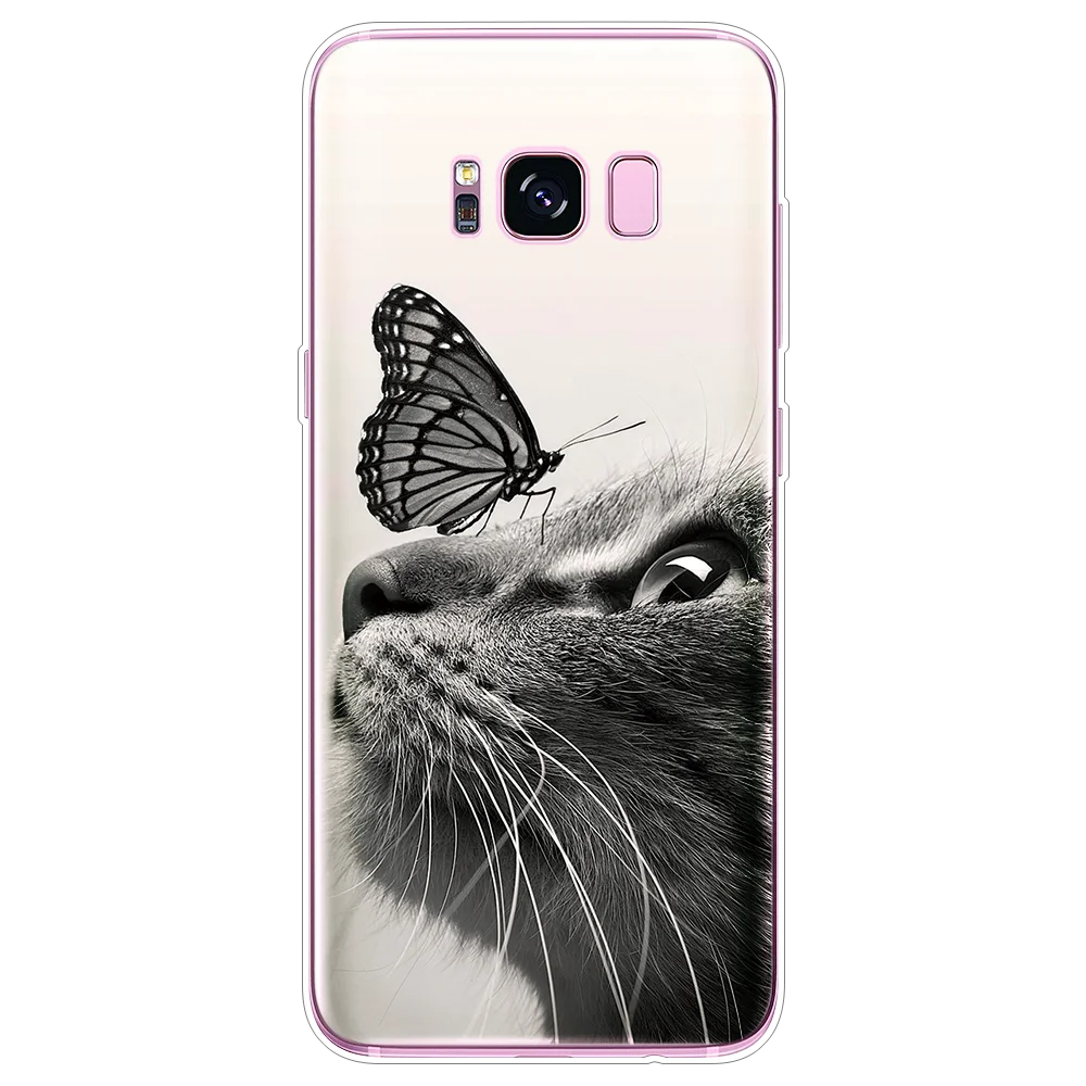 Cat Чехол с волком для samsung Galaxy A70 A50 A20e A10 A30 A40 S10e S3 S4 S5 мини S6 S7 край S8 S9 S10 плюс i9060 G360