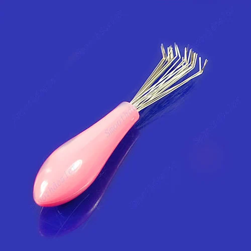 Расческа Щетка для волос очиститель Чистый Макияж встроенный пластиковая ручка для инструмента розовый