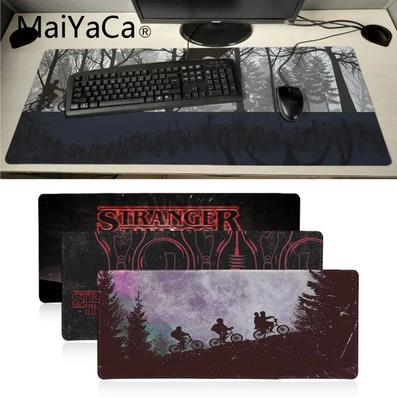 

Maiyaca Stranger Things Unique Desktop Pad Game Mousepad Large Lockedge alfombrilla gaming Mouse pad gamer PC Computer mat