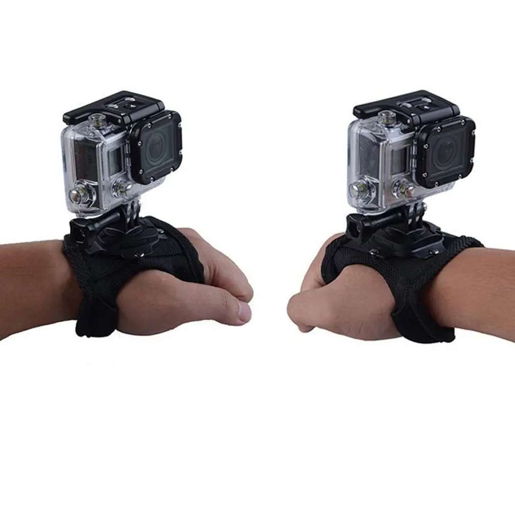 

360 Degrees Rotating Wrist Hand Strap Band Tripod Mount Holde for GoPro Hero 4/3+/3/2 Camera Fist Adapter Band Case for Go Pro