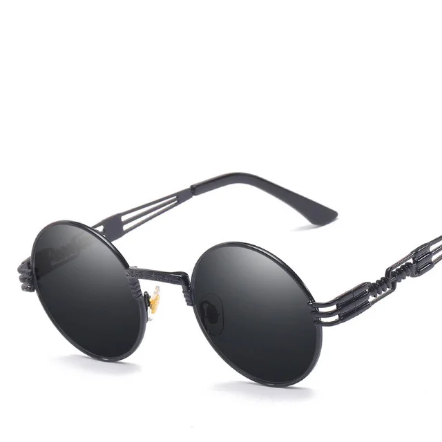 KEDI Ретро Готический стимпанк Зеркальные Солнцезащитные очки мужские золотые и черные солнцезащитные очки винтажные круглые Круглые Женские УФ очки Gafas De Sol - Цвет линз: 3