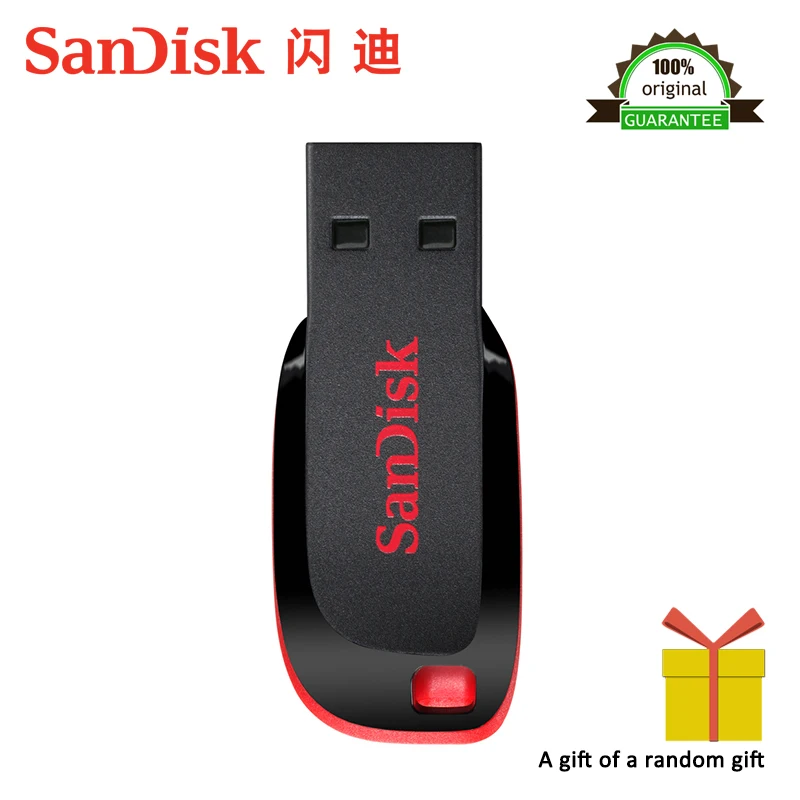 SanDisk CZ50 USB флеш-накопитель 8 ГБ 16 ГБ 32 ГБ 64 ГБ USB 2,0 карта памяти USB флеш-накопитель Поддержка официальной проверки