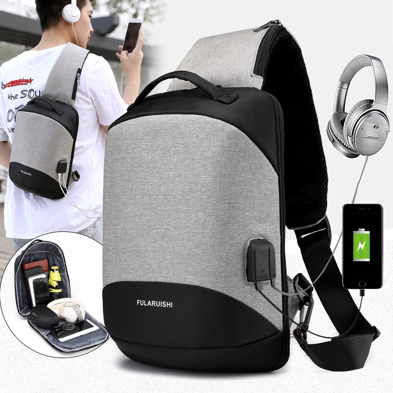 

Mark Ryden New Arrival Crossbody Bags Men Anti-theft Chest Pack Summer Short Trip Messengers Bag Water Repellent Shoulder Bag