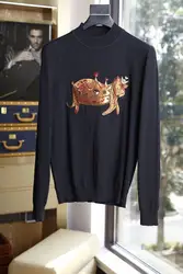 Модные Для мужчин свитера 2018 взлетно-посадочной полосы Элитный бренд Европейский дизайн вечерние стиль Мужская одежда WD1216