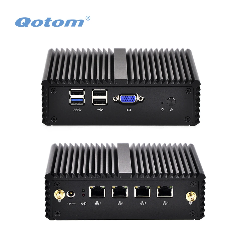 QOTOM 4 Gigabit LAN Mini PC Q190G4N with RAM SSD WIFI to make pfSense Firewall Router