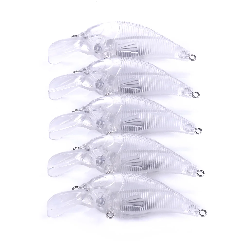 

HENGJIA 10pcs Blank Crankbait Hard Lure 75mm 10g Minnow Unpainted Trout Fishing Bait