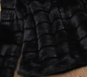 ZADORIN Зимний Элегантный в форме бриллианта Клип пальто из искусственного меха для женщин стоячий воротник белое пушистое пальто куртка из искусственного меха manteau fourrure hiver - Цвет: black