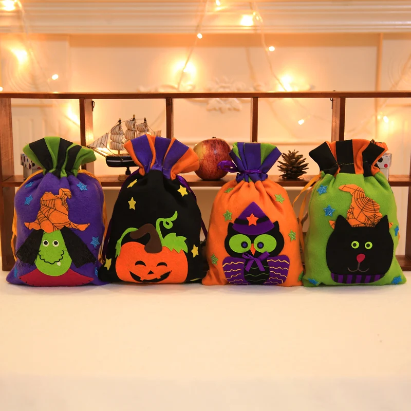 

Halloween decorating cloth pumpkin bag pumpkin handbags candy bags children's party decorations