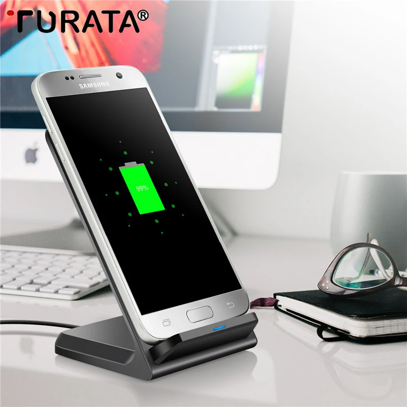 TURATA Qi Беспроводное зарядное устройство для iPhone X 8 samsung Note S8 Plus S7 S6 Edge телефон