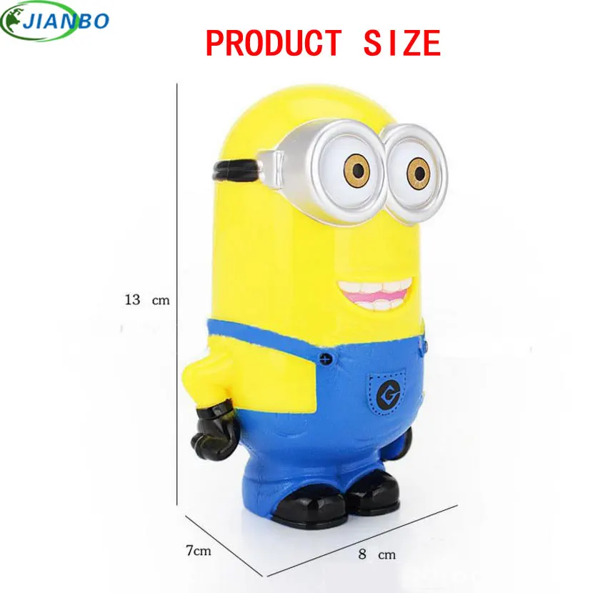 Minion Lovely Cartoon Figures Safe For Money Box Plastic Piggy Bank Saving Coin Cent Penny Children Toy Baby Security Secret Box