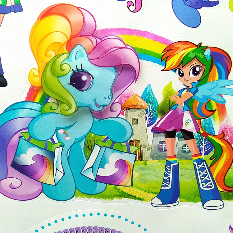 EWAYS 5D My Cute Little Poni наклейка на стену инструмент для украшения комнаты в гостиной