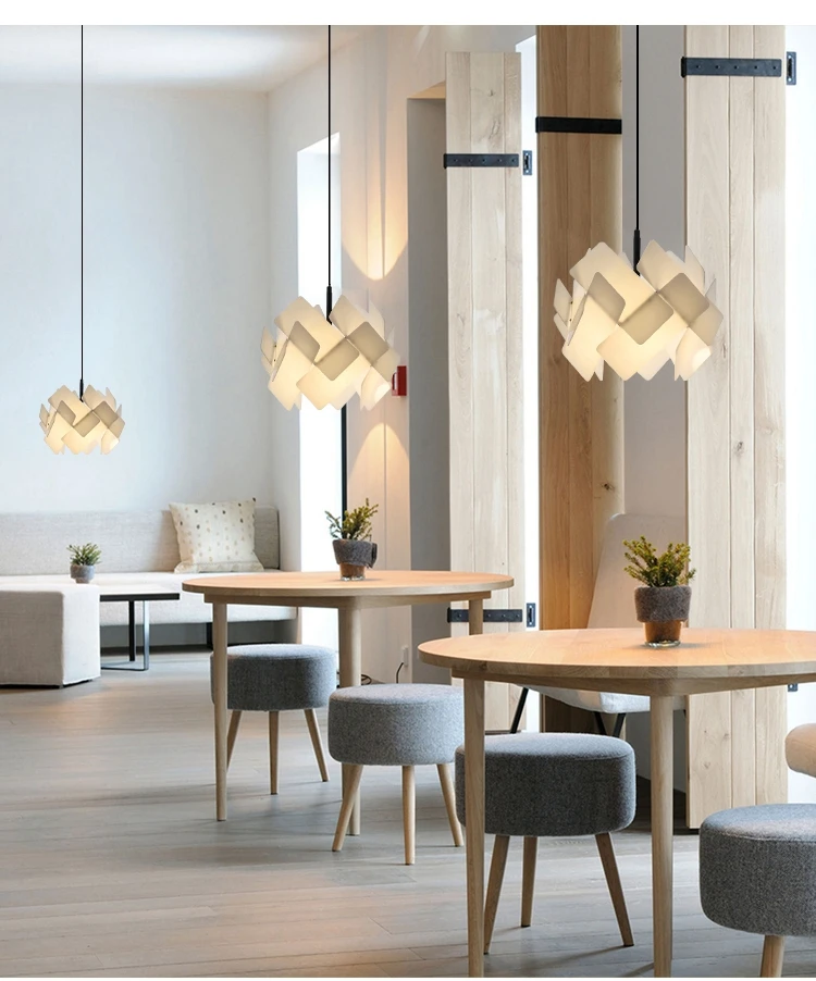 LuKLoy Nordic Modern Pendant Light Acrylic Piles Hanging Lamp Bedside Dining Table Pendant Lamp Loft Suspension Lighting Fixture (7)