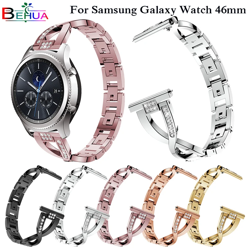 

Replacement watch band for Samsung Galaxy Watch 46mm 22mm SM-R800 Watchbands with Rhinestone smart watch Accessories Wrist Strap