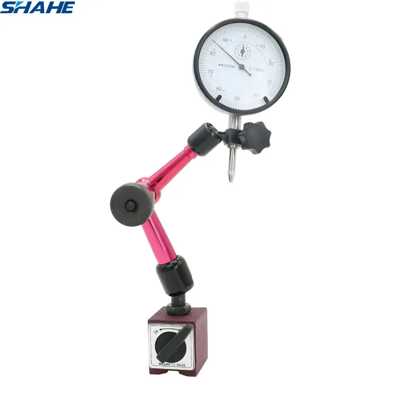 

SHAHE magnetic indicator base flexible base holder WITH dial indicator 0-10 mm Indicator Tool Set