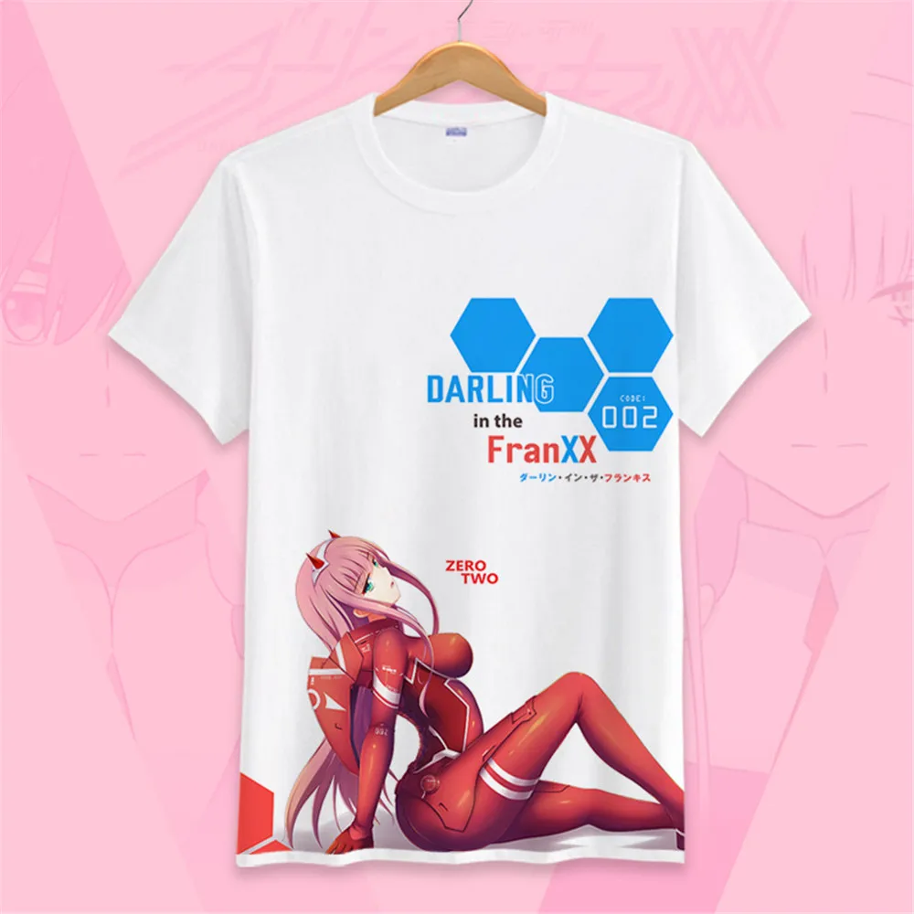 

Anime DARLING in the FRANXX Cosplay Costume 002 T-Shirt Hoodie Unisex Short Sleeves T Shirt Summer 2018 New Free Shipping