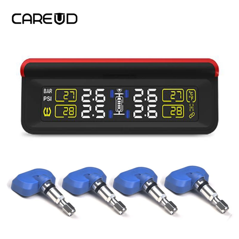 Беспроводная система контроля давления в шинах Red CAREUD T86 с зарядкой от USB 4
