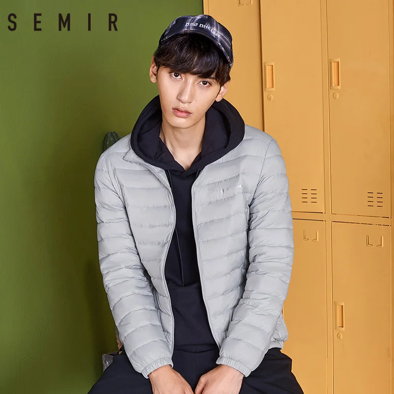 SEMIR пуховик для мужчин легкая теплая зимняя куртка мужская пуховая портативная