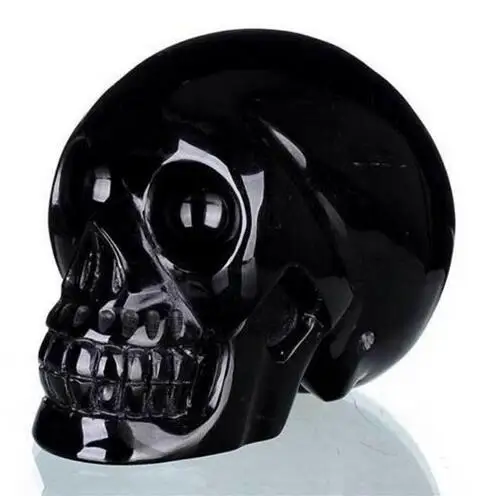 

Natural beauty of obsidian hand-carved crystal skull to heal