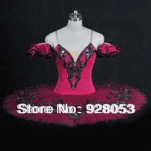 Красная юбка-пачка для взрослых; Профессиональные платья балерины; одежда для балета; классическая балетная пачка для девочек; танцевальные костюмы AT0022