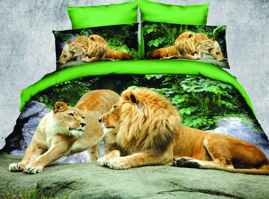 

new dropship LUXURY polyester 3D panda flower tiger bedding bed sheet set bedclothes duvet cover set bedding set