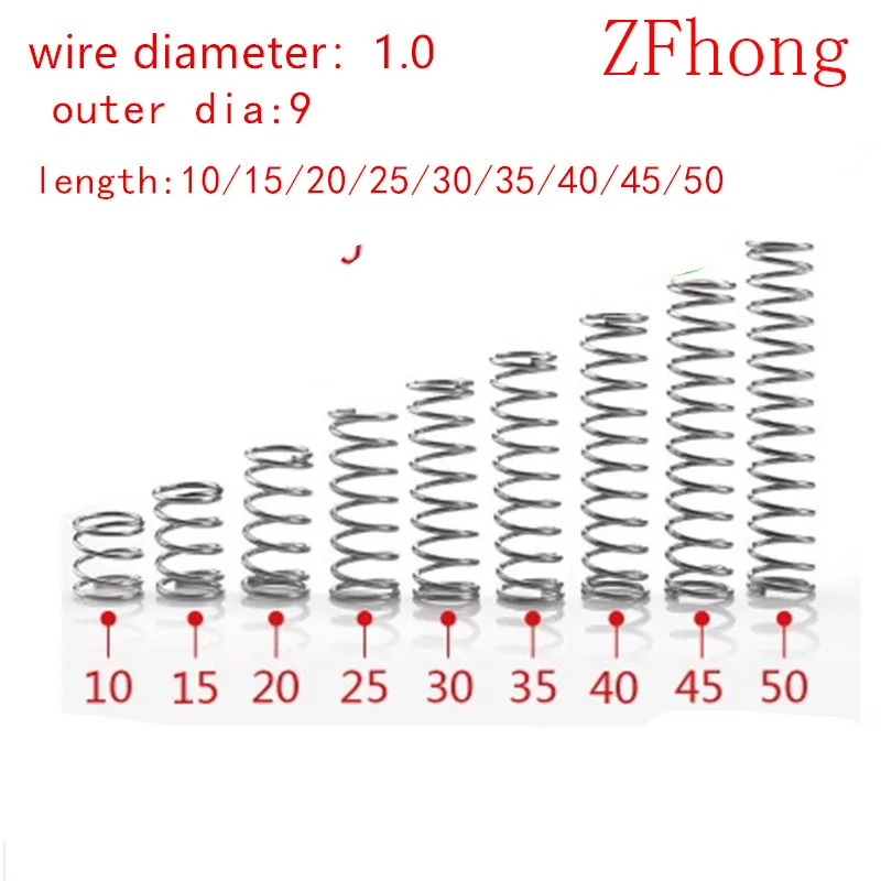 20 шт./лот 1 0*9*10/15/20/25/30/35/40/45/50 мм 0 из нержавеющей стали Micro Small Compression spring |