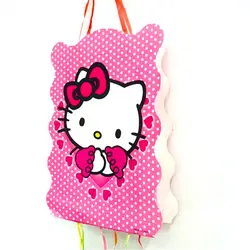 40*30 см Рисунок «Hello Kitty» Cat Pinata мультфильм забавные аксессуары для вечеринок детские одноразовые Пластик для дня рождения украшения для