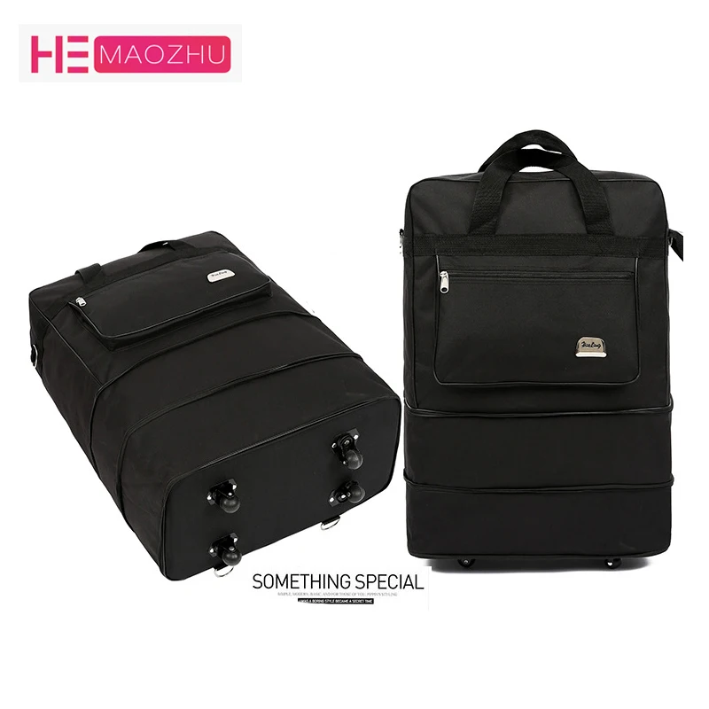 

HEMAOZHU26"24" Oxford Cloth Travel Bag Ultra Light Luggage Travel Bag Large Capacity Universal Wheel Retractable Folding Tug Box