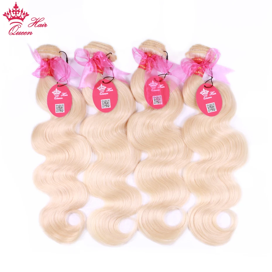 

Queen Hair Official Store 613 Honey Blonde Bundles Body Wave Brazilian Hair Weave Bundles Human Hair Extensions 4 Bundles