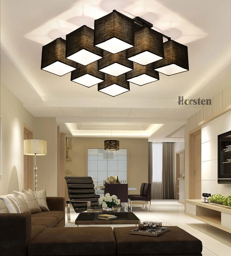 Horsten Nordic European Simple Fabric Ceiling Lights 469 Heads Bedroom Ceiling Lamp Modern Living Room Ceiling Light (23)