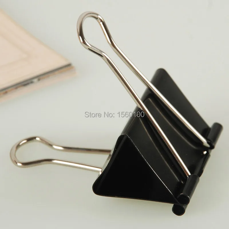 Free shipping (24pcs/pack)32mm black paper clip metal binder clip