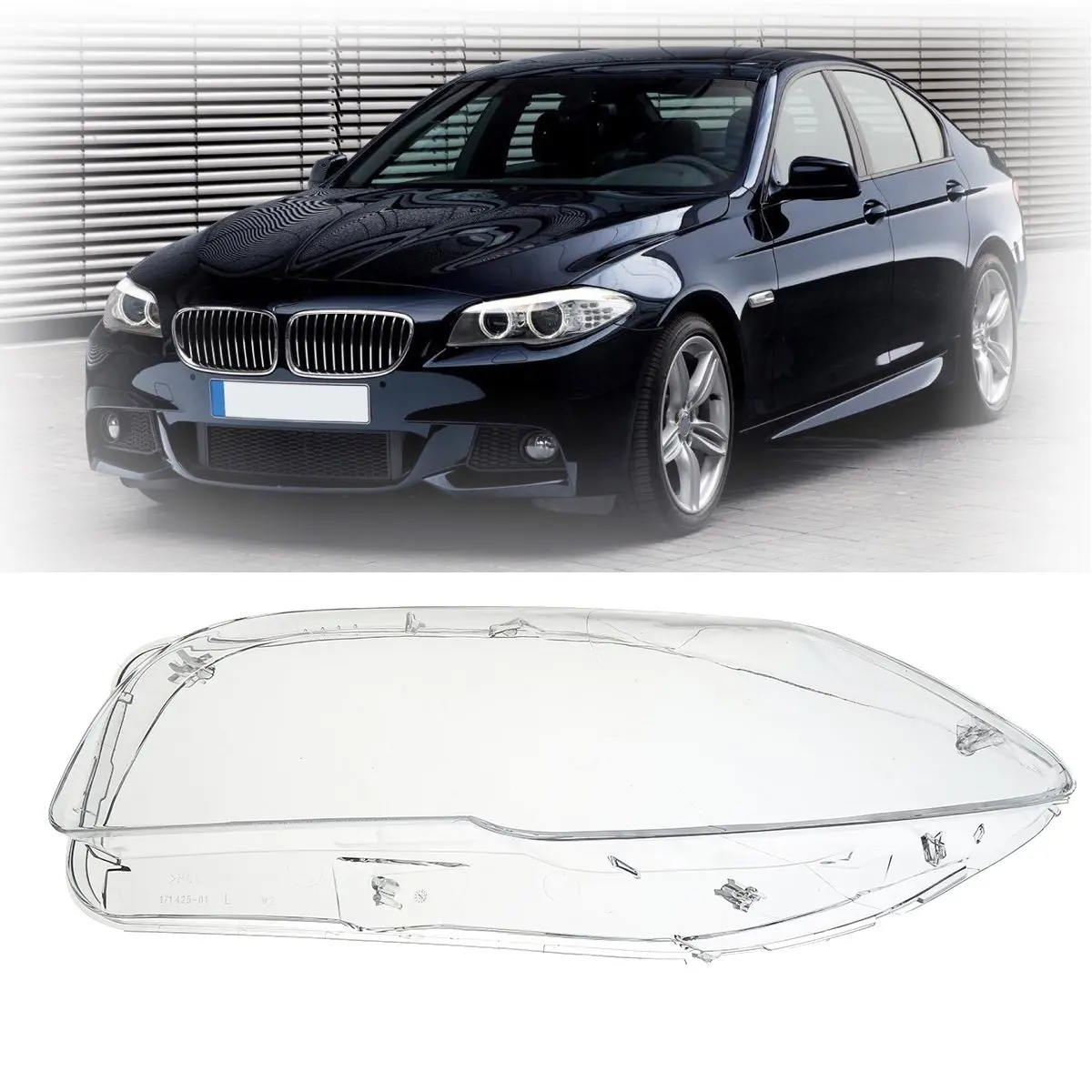 

1 Pair High Quality Headlight Clear Lens Cover Front Left + Right Headlamp Shell For BMW F10 F18 520 523 525 535 530 20102015