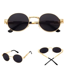 Высокое качество Винтаж Ретро Для женщин Для мужчин круглое зеркало объектива Солнцезащитные очки металлический очки спортивные очки