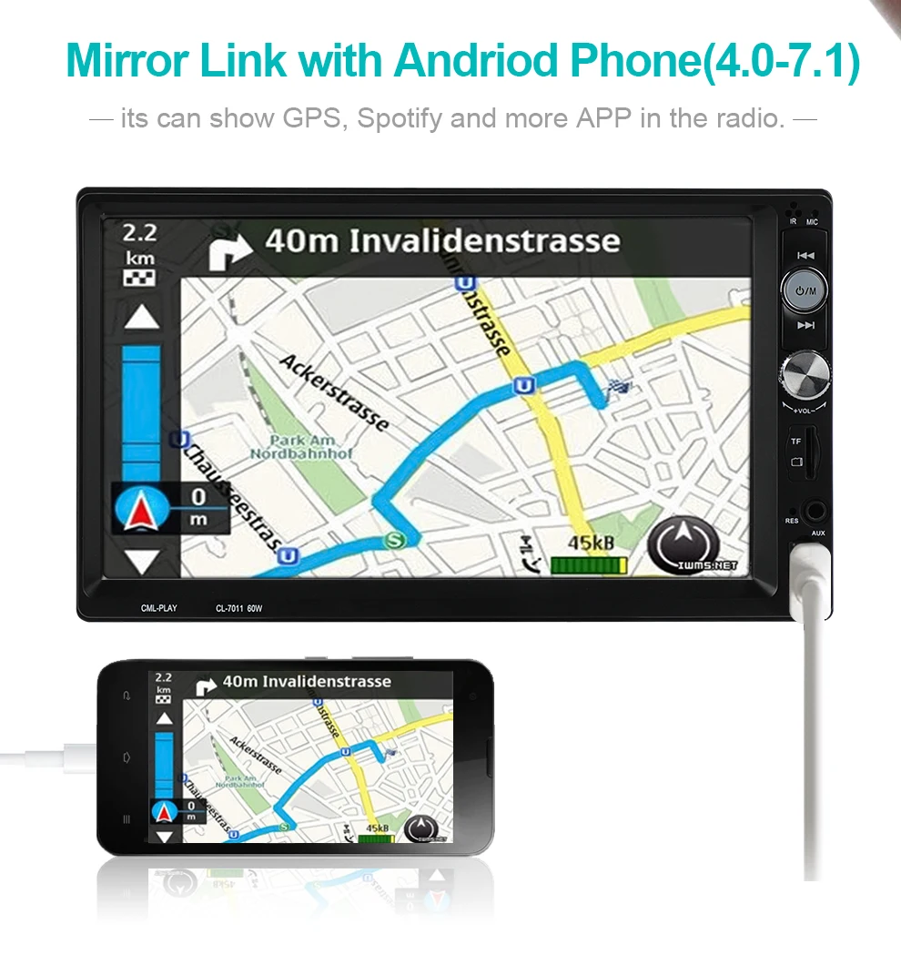 Новейший " ЖК-Авторадио 2 Din Автомобильный Mp5 плеер с зеркальным Android Bluetooth мультимедийное автомобильное радио стерео FM USB аудио автомобильное радио