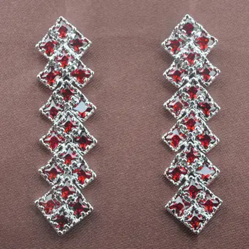 

Top Quality Red Stone Cubic Zirconia For Women Drop Earrings Jewelry Free Shipping LS013