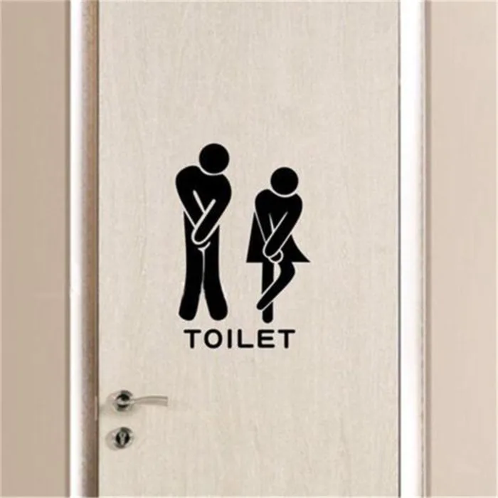 

French wall stickers - Funny Toilet Entrance Sign Sticker for france home restaurant toilette decor Removable Wall stickers 862