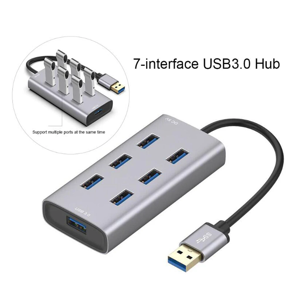 7-портовый usb-хаб высокоскоростной 5Gbp usb 3,0 концентратор Мульти usb порт разветвитель 7 хаб для ноутбуков ПК Компьютерные аксессуары хаб usb 3,0