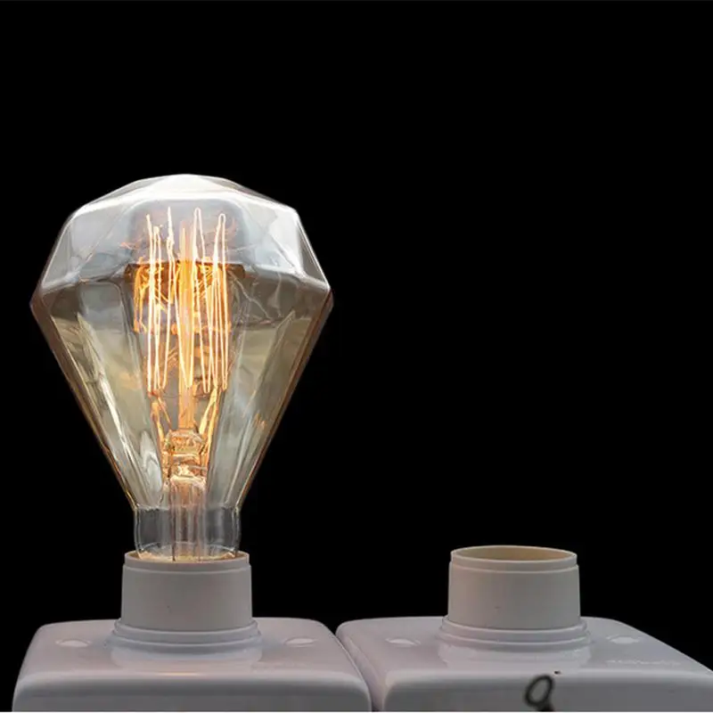 Litake 110V 40W Edison E27 винтажные лампочки ромбовидная форма теплый белый лампа