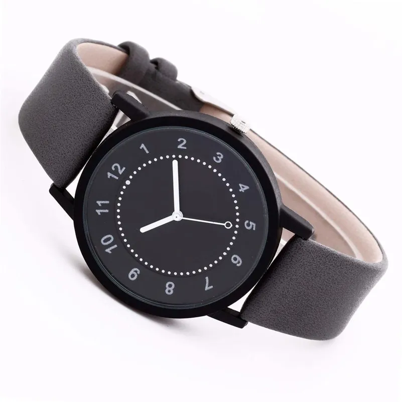 New Listing Geneva Men Watch Fashion Male Quartz-Watch Round Dial Leather Skin Strap Quartz Cheap Sport Relojes Masculino M22 (2)