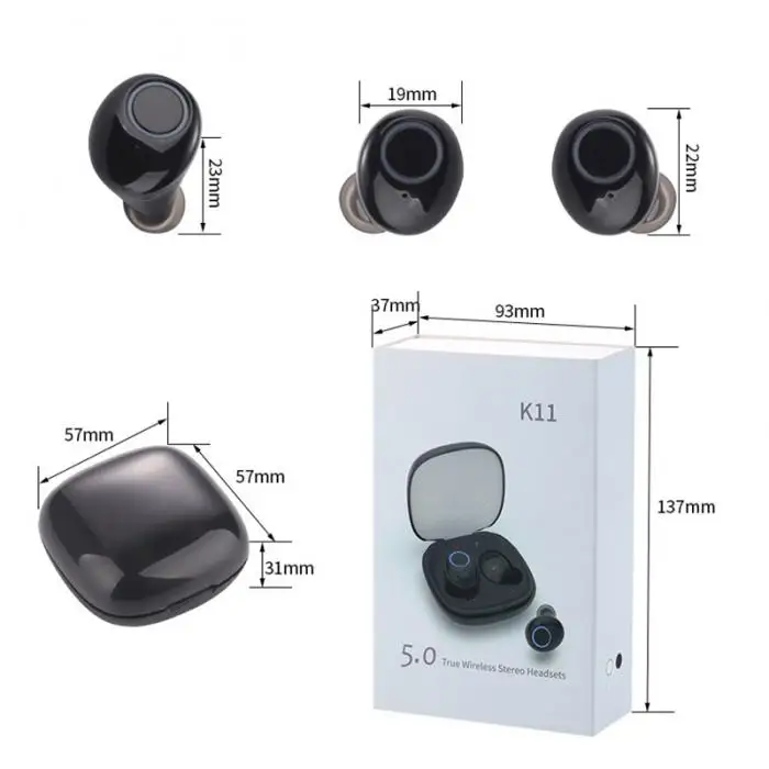 Новые TWS Bluetooth 5,0 спортивные наушники мини Беспроводные стереонаушники с микрофоном для смартфонов DOM668