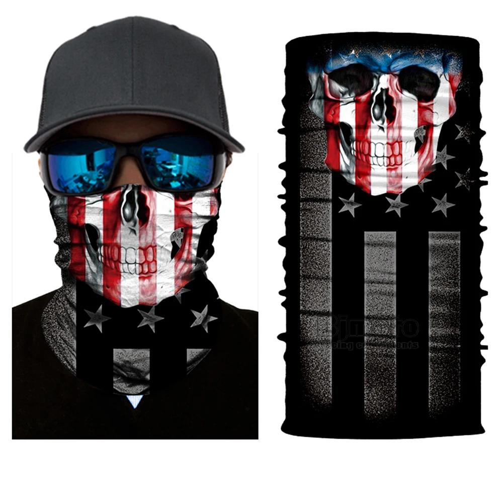 Универсальная дышащая мужская и женская унисекс Спортивная маска для лица, маска для мотоцикла, шарф с черепом, повязка на голову "Бандана", Балаклава, шарфы для шеи