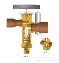 DANFOSS Термальность расширения клапан TGEX 067N2162 R22/R407C 15TR 54KW