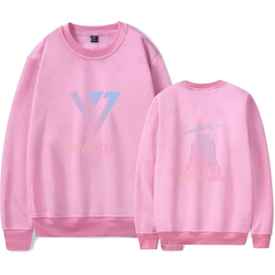 WBDDT Seventeen свитшоты для женщин градиент цвета Harajuku пуловер верхняя одежда Хлопок Уличная 17 одежда Прямая