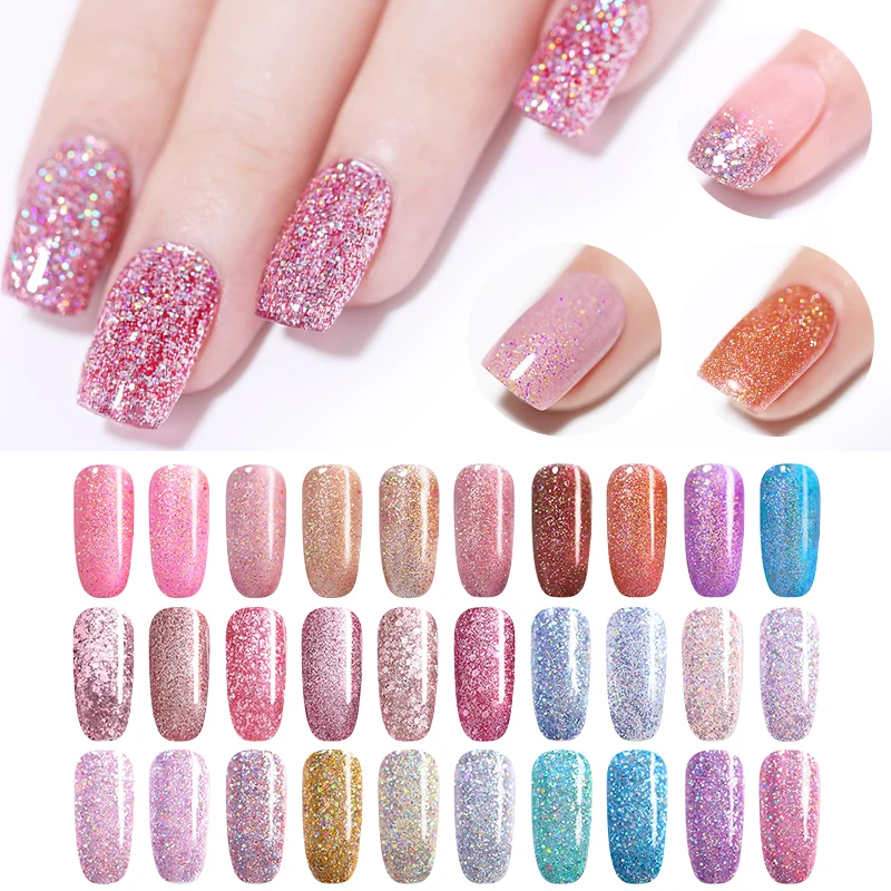 

UR SUGAR 7.5ml Holographic Surger Glitter Soak Off UV Gel Polish Laser Shimmer Nail Art Long Lasting Gel Varnish Manicure