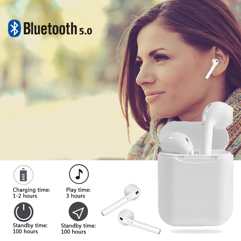 

Wireless Bluetooth 5.0 Earbuds Touch TWS Headset Headphone with Quality Auto-pairing Hand-free Earbuds with 300mah charging box